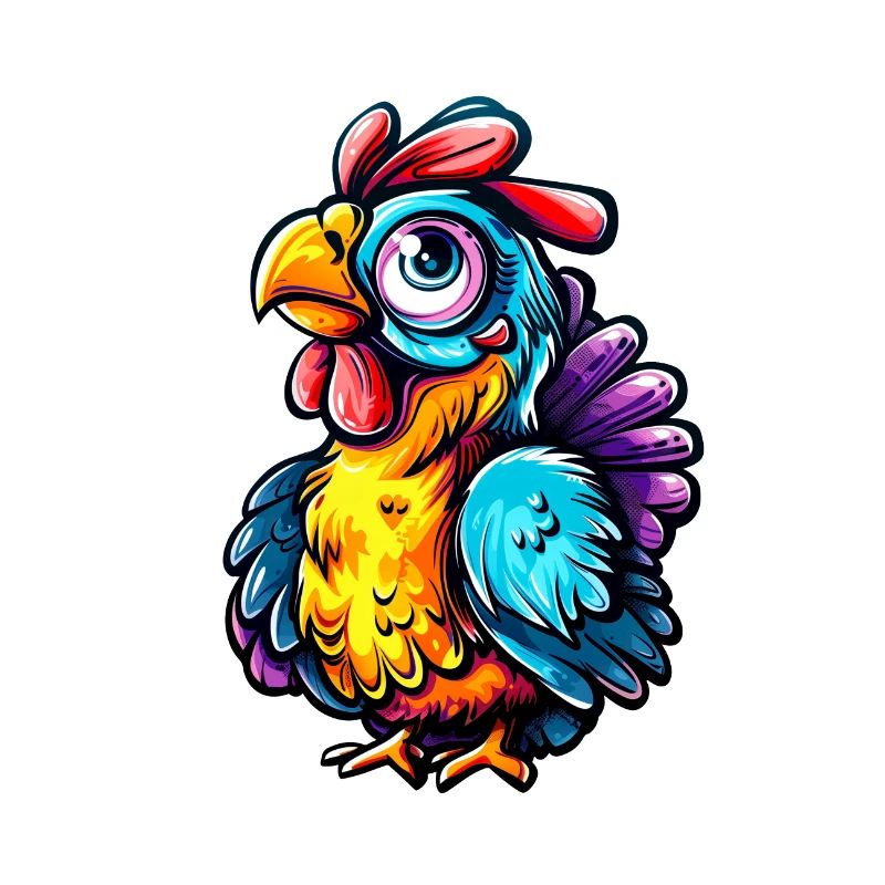 Poulet coloré