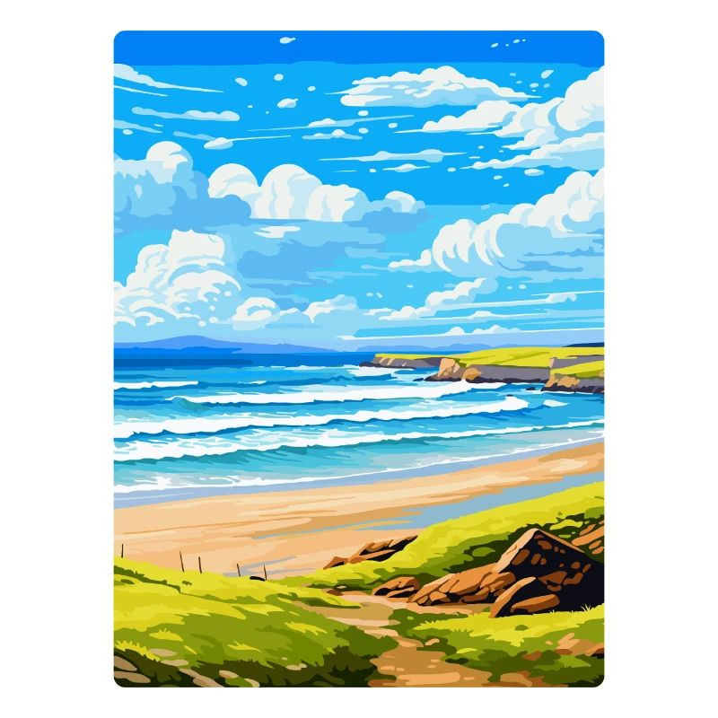 Constantine Bay, Cornouailles, Angleterre, Royaume-Uni, Affiche de voyage