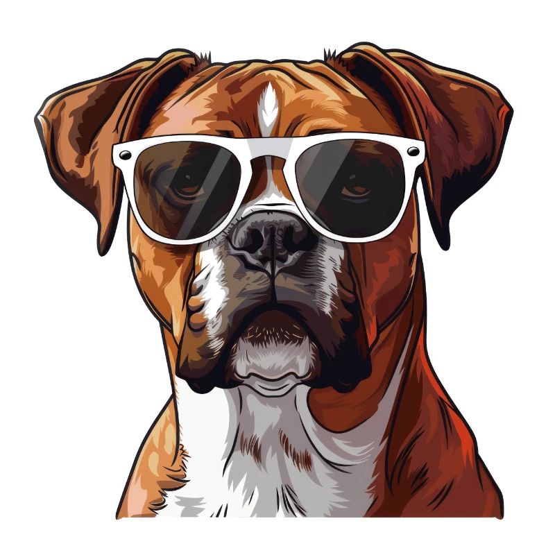 Deutscher Boxer, Hund, Sonnenbrille, Sommer