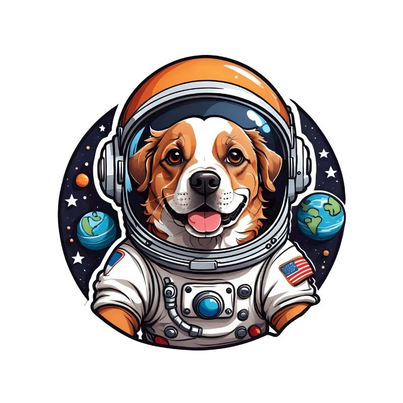 Astronaut Dog im All