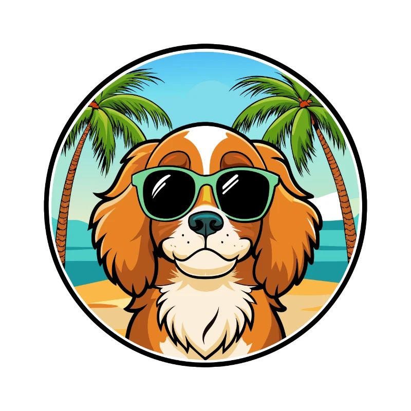 Cavalier King Charles Spaniel Dog Breed Cartoon