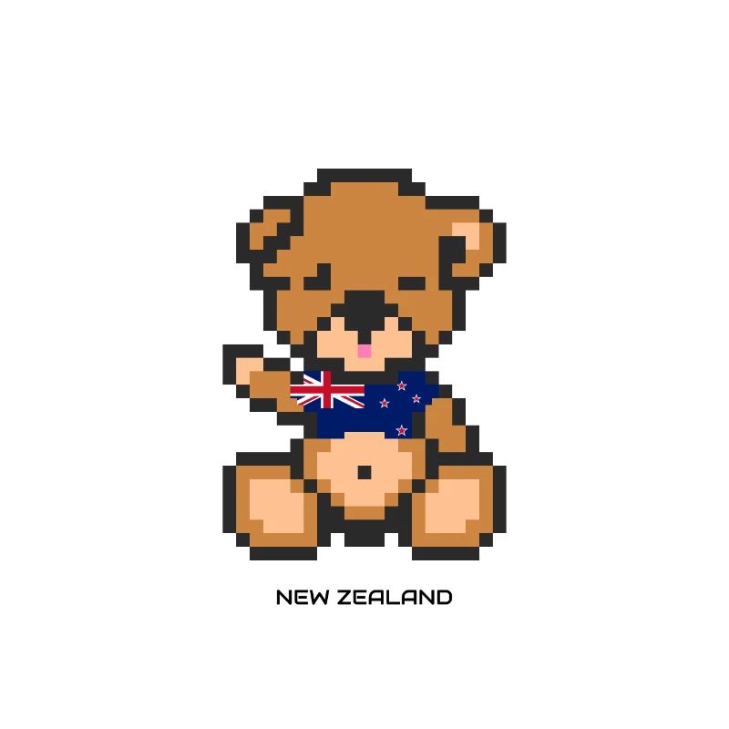Pixel Bär Neuseeland