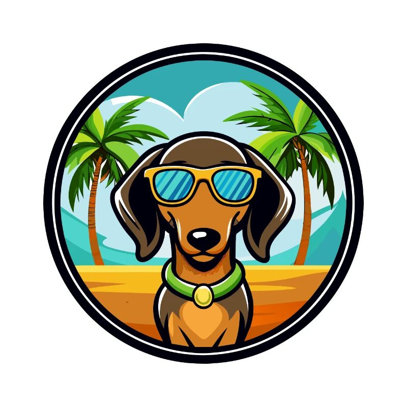 Alpine Dachsbracke Hunderasse Cartoon Sonnenbrille