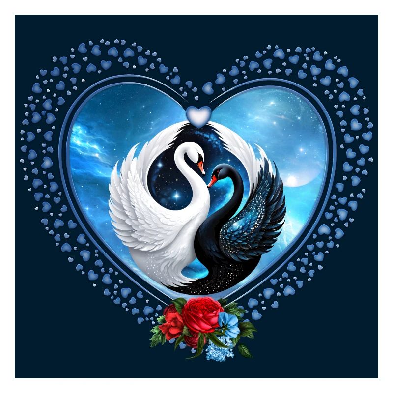 Schwarzer Schwan und Weißer Schwan