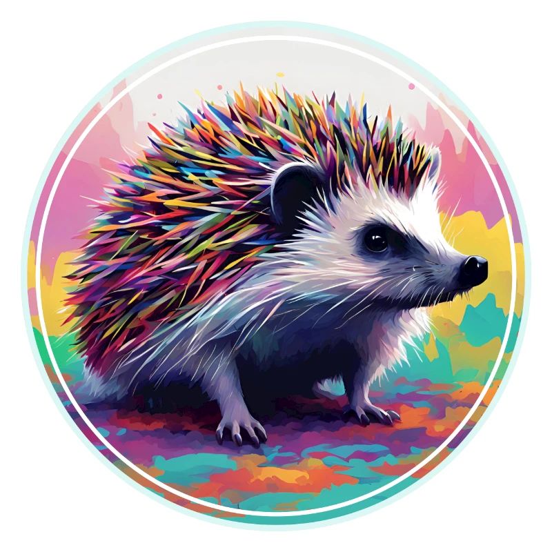Farbenfrohe digitale Kunst - Igel