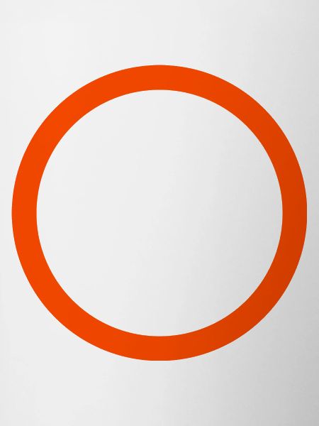 Neon Orange Circle Emblem