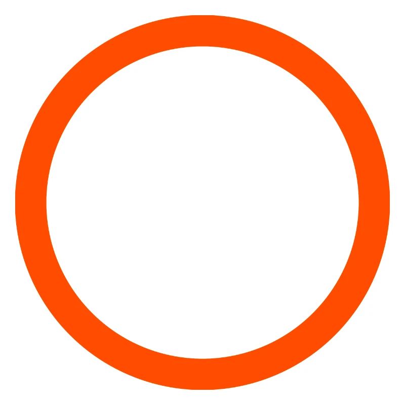 Emblème du cercle orange fluo