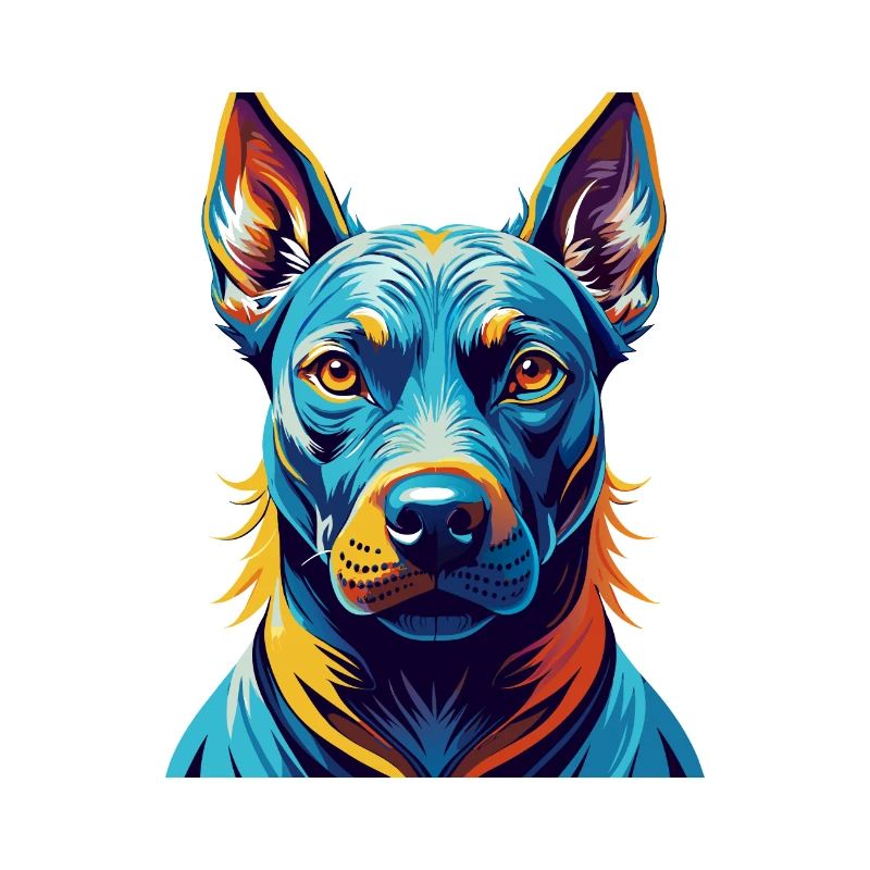 Blau Thai Ridgeback Hunderasse Karikatur Kawaii