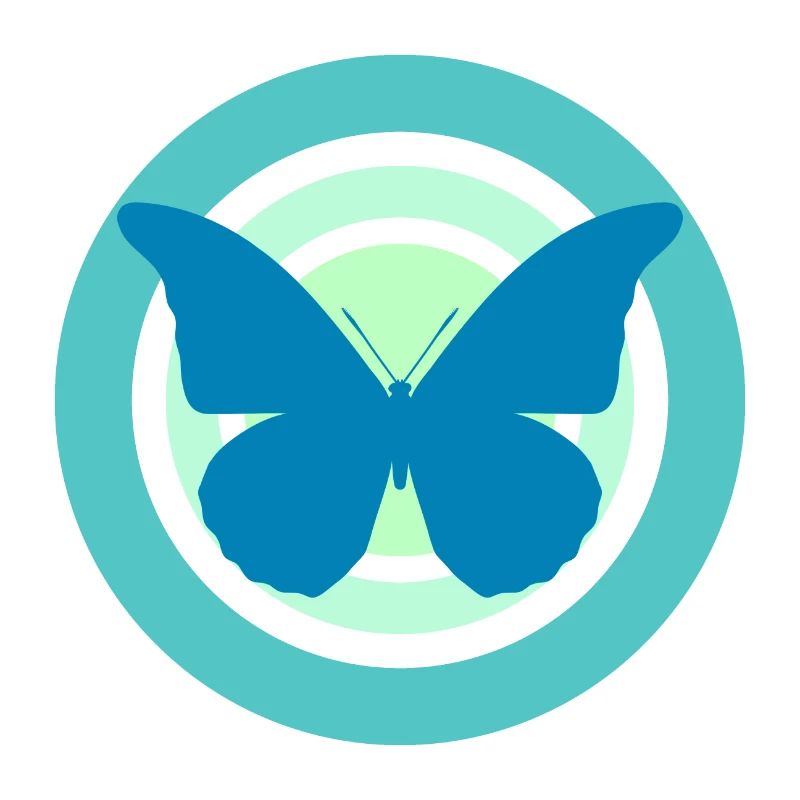 Tons verts papillon