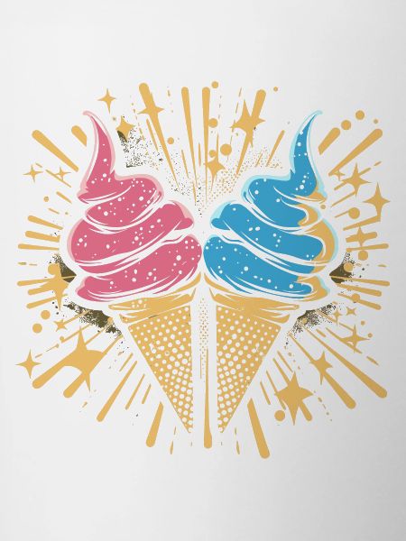 Eiscreme Cartoon Look