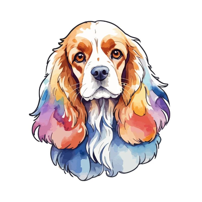 Cocker américain Épagneul Aquarelles