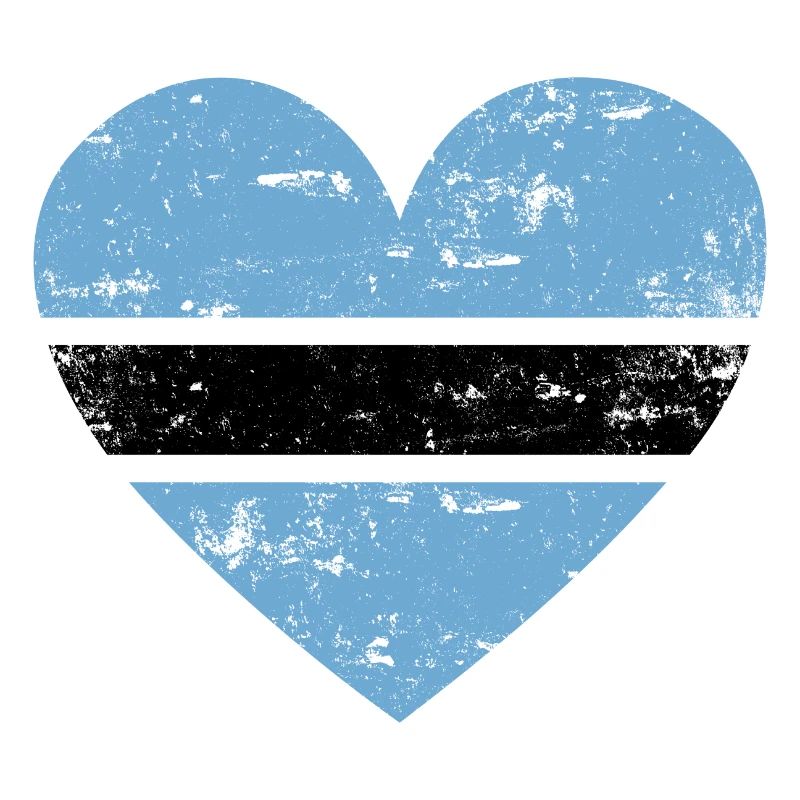Drapeau du Botswana Coeur
