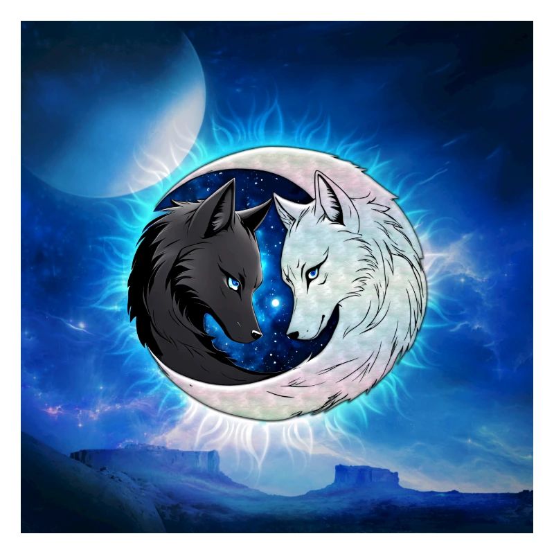 Deux majestueuses têtes de loup,