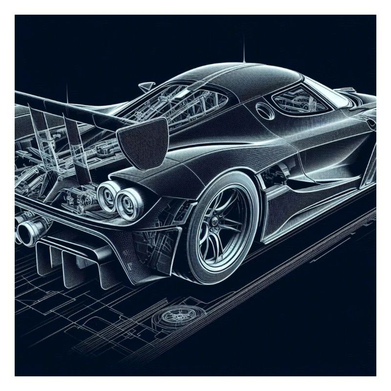 Blaupause Rennwagen Vision