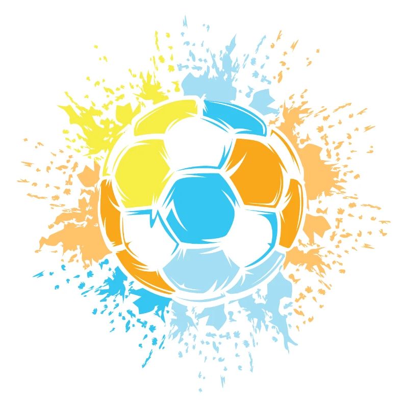 Fußball Sonne Farben Farbexplosion Ball Mannschaft