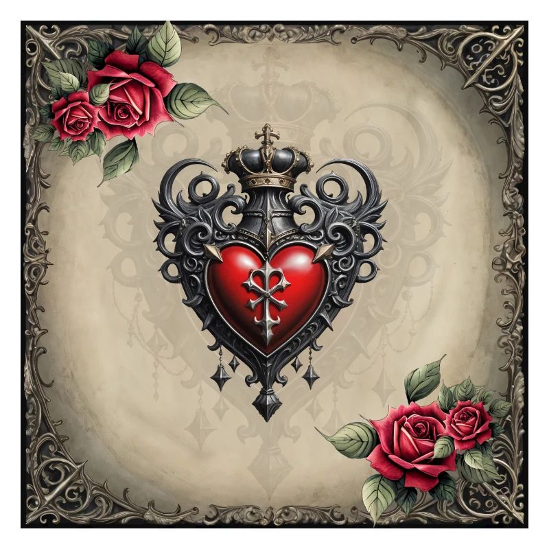 Elegantes Gothic Herz