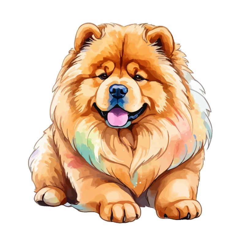 Chow Chow Aquarelles