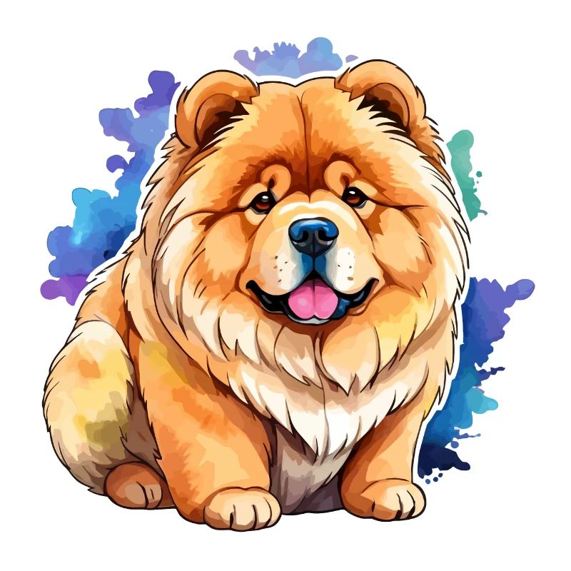 Chow Chow Aquarelles
