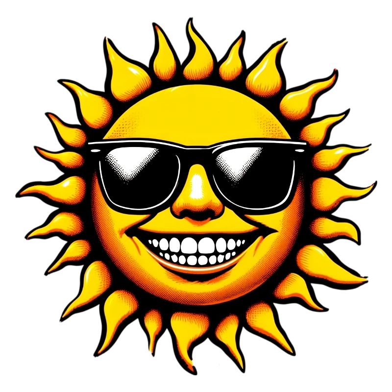 Soleil avec lunettes de soleil