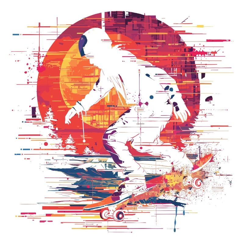 Skateboarder Pixel Art