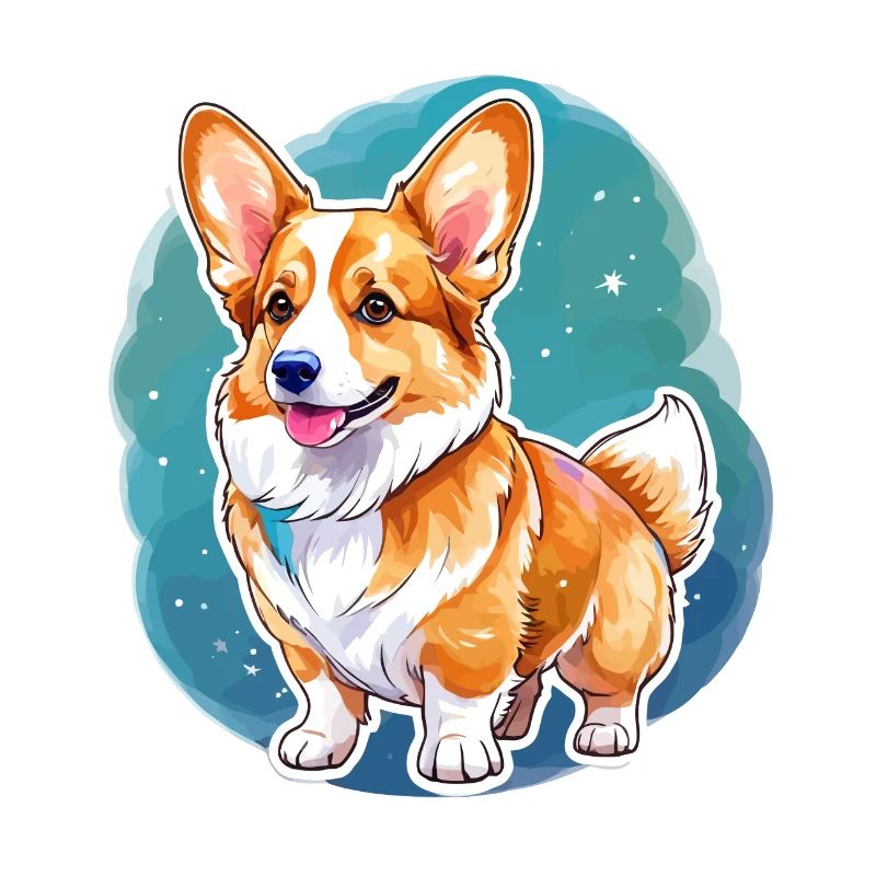 Welsh Corgi Pembroke Aquarelle