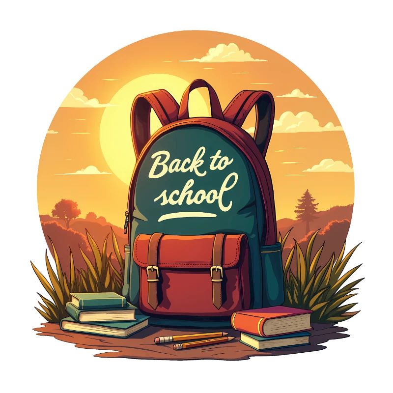 Back to School, Backpack and Books