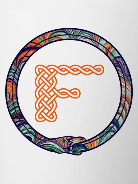 Knot F with Celtic Snake