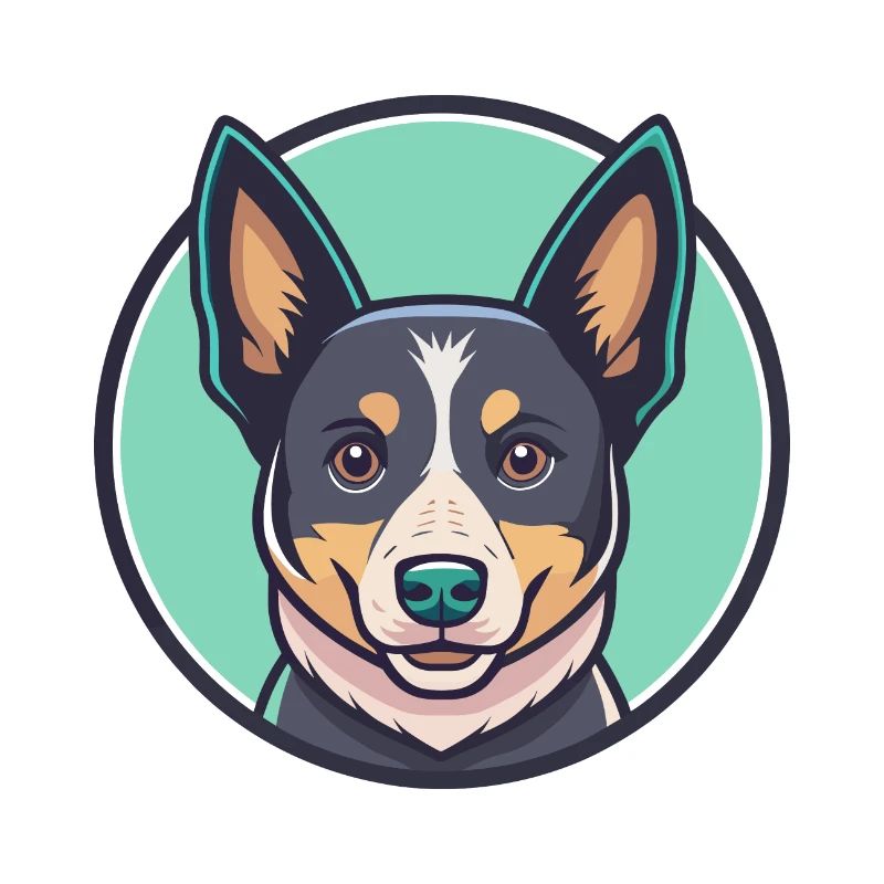 Australian Stumpy Tail Cattle Dog Breed Cartoon