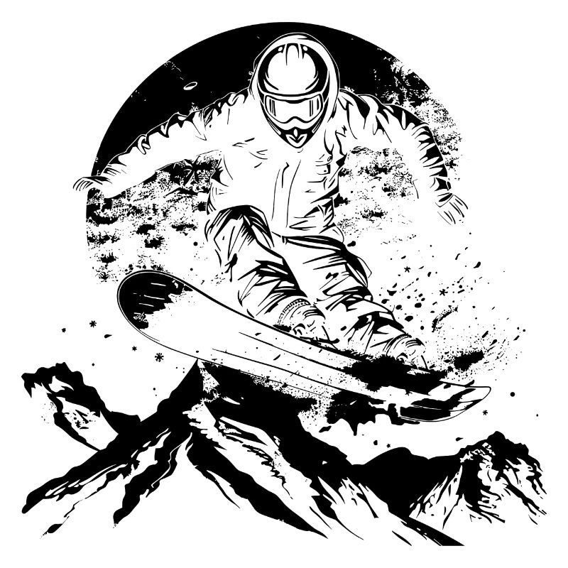 Snowboarder Zeichnung