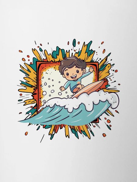 Surfeur surfant