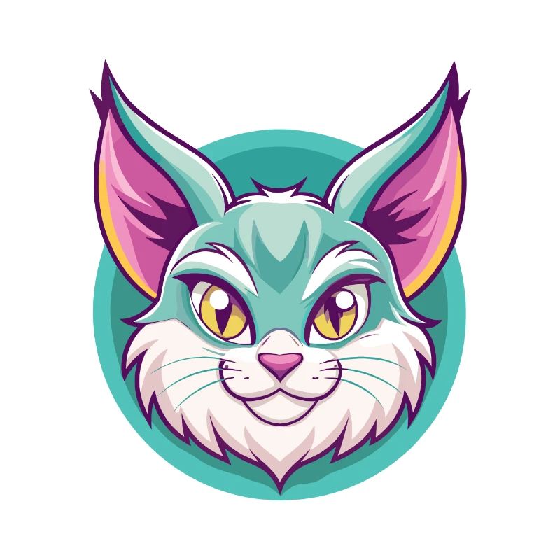 Pixie Bob Katze Rasse Cartoon Kawaii Tier Haustier