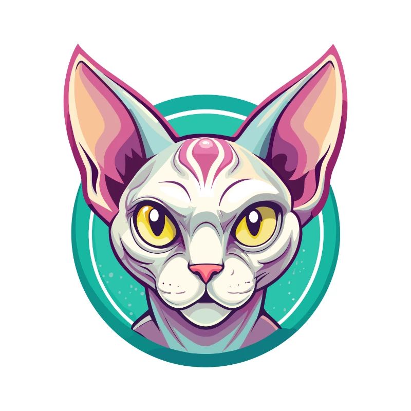 Devon Rex Chat Race Dessin Animé Kawaii Animal Pet