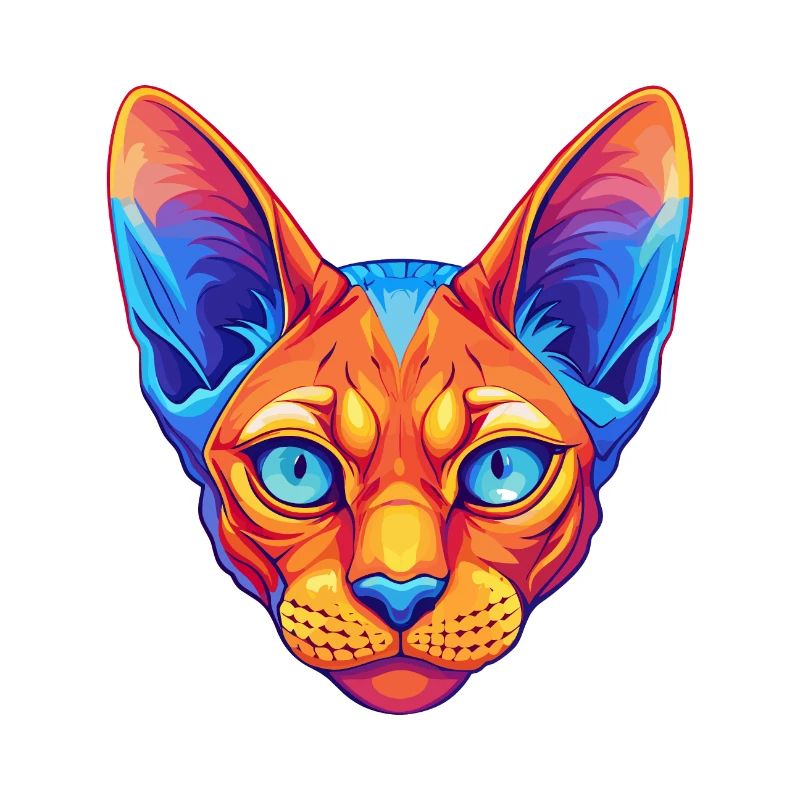 Red Devon Rex Cat Breed Cartoon Kawaii Animal Pet
