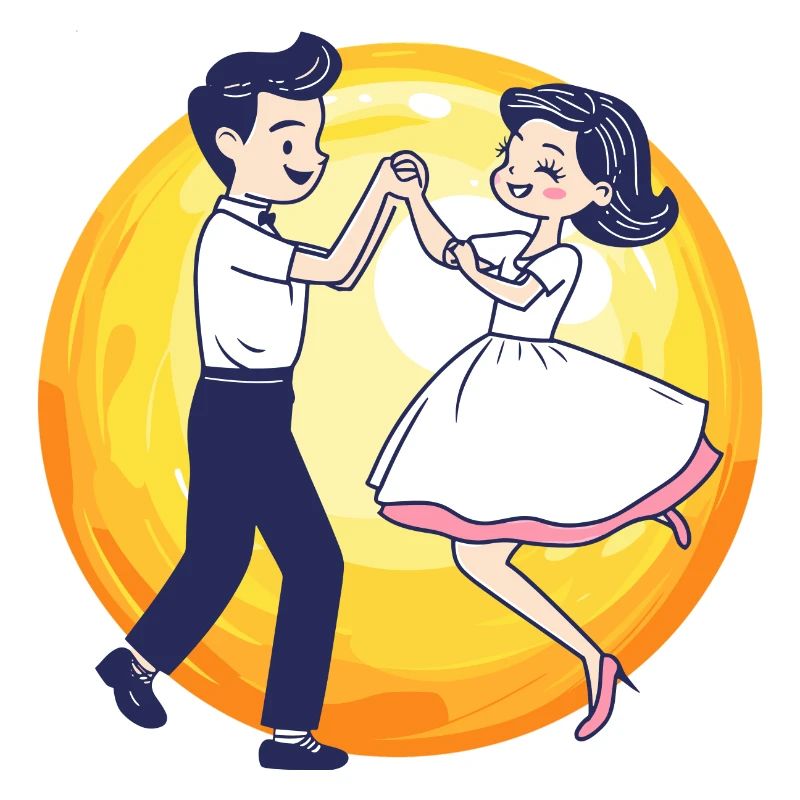 Couple de danse Foxtrot