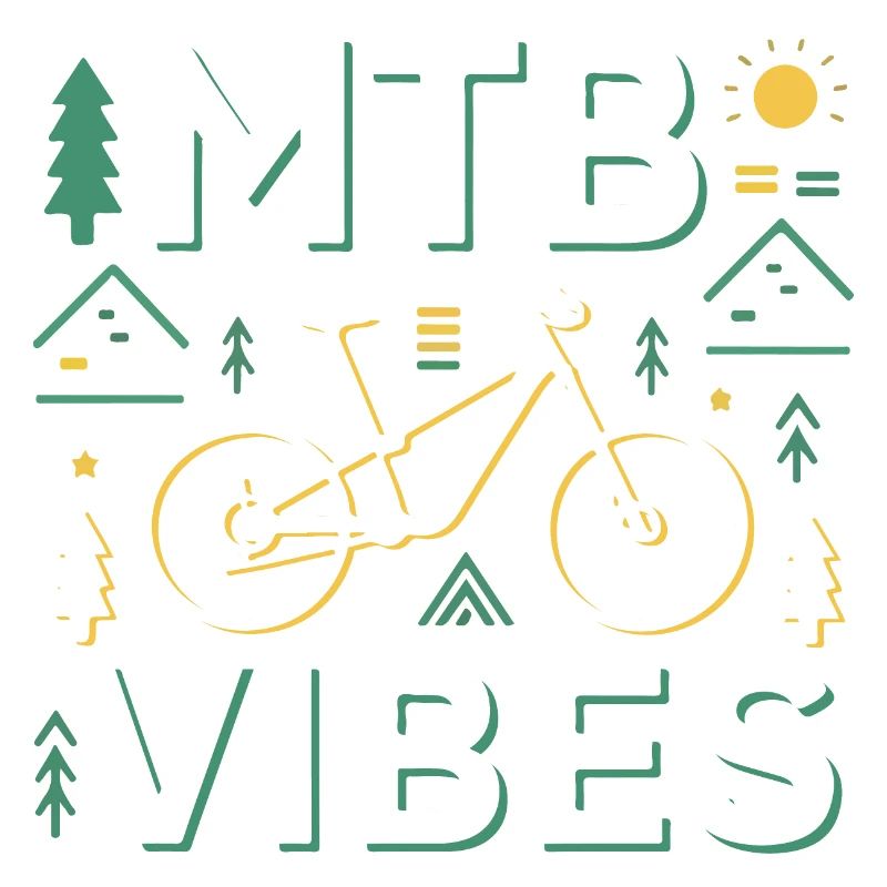 Illustration de vibrations de vélo de montagne