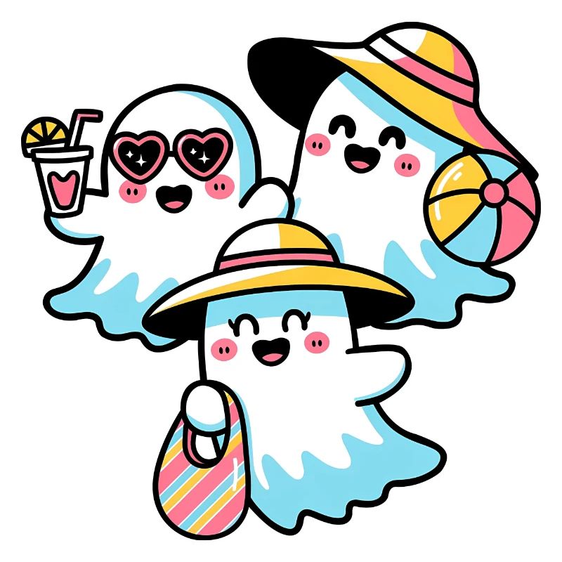 Sweet ghosts on the beach