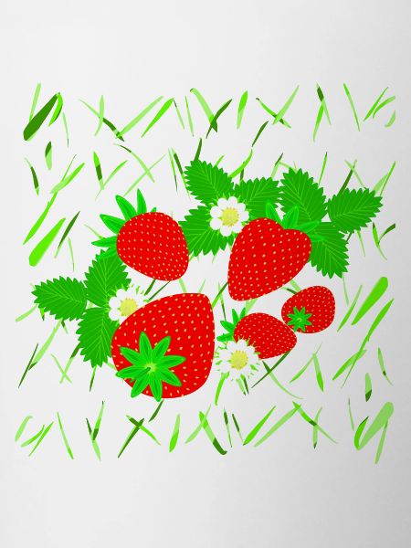 Strawberries in different sizes