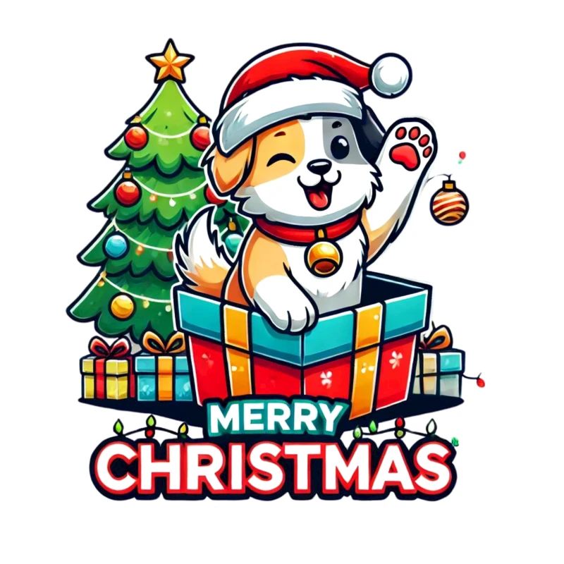 Chien Joyeux Noël High Five 6