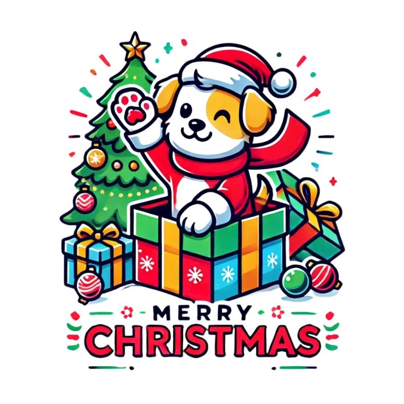 Chien Joyeux Noël High Five 10