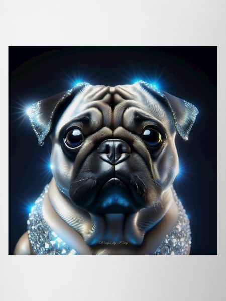 Futuristic Dog with Glitter Accents