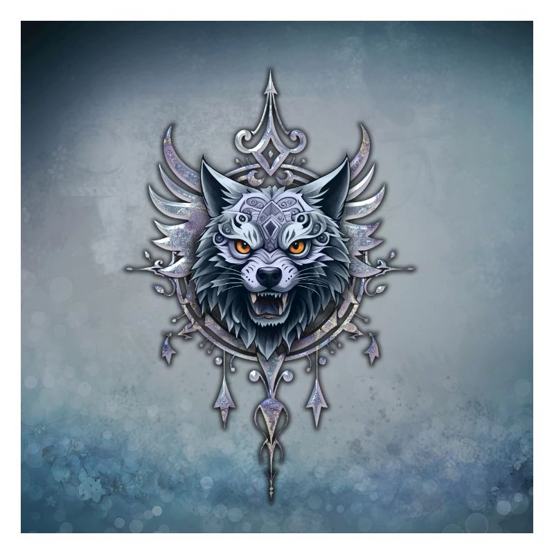Mystical wolf's head.