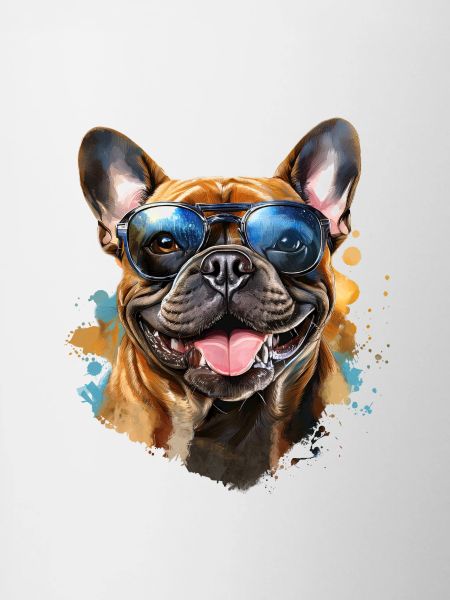 Frenchie with sunglasses