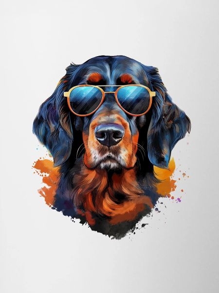 Gordon Setter with sunglasses
