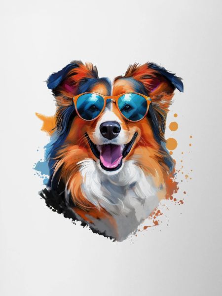 Sheltie with sunglasses