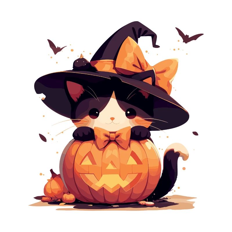 Chat mignon d’Halloween