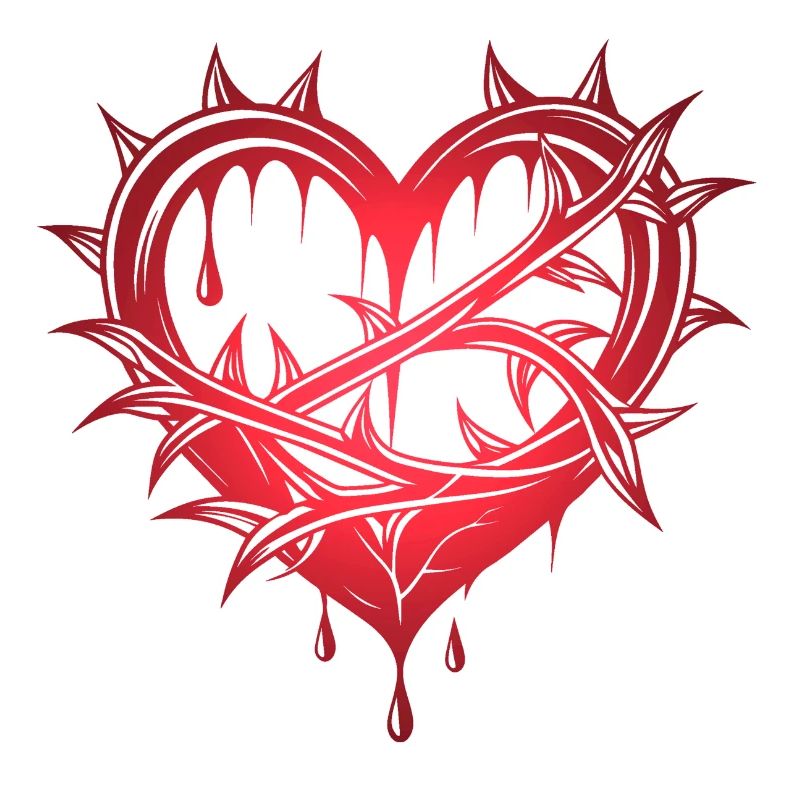 Coeur avec épines