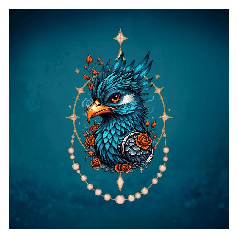 Charming and majestic blue bird.