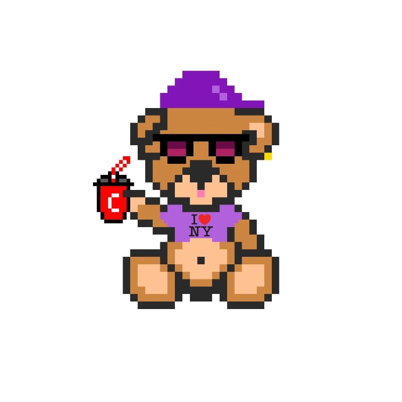 Pixel Bär Cool