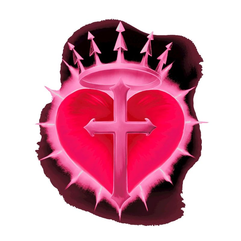 Gothic-Herz, Kreuze, romantiker