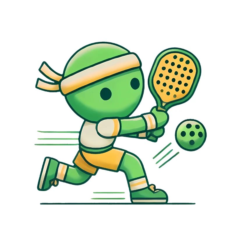 Graphique authentique du joueur de pickleball